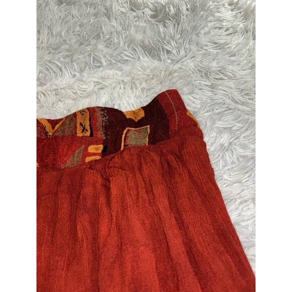 Southwest Indian Foundation Women’s Sz. L Deep Copper Detailed Waist Pants. - Picture 3 of 10